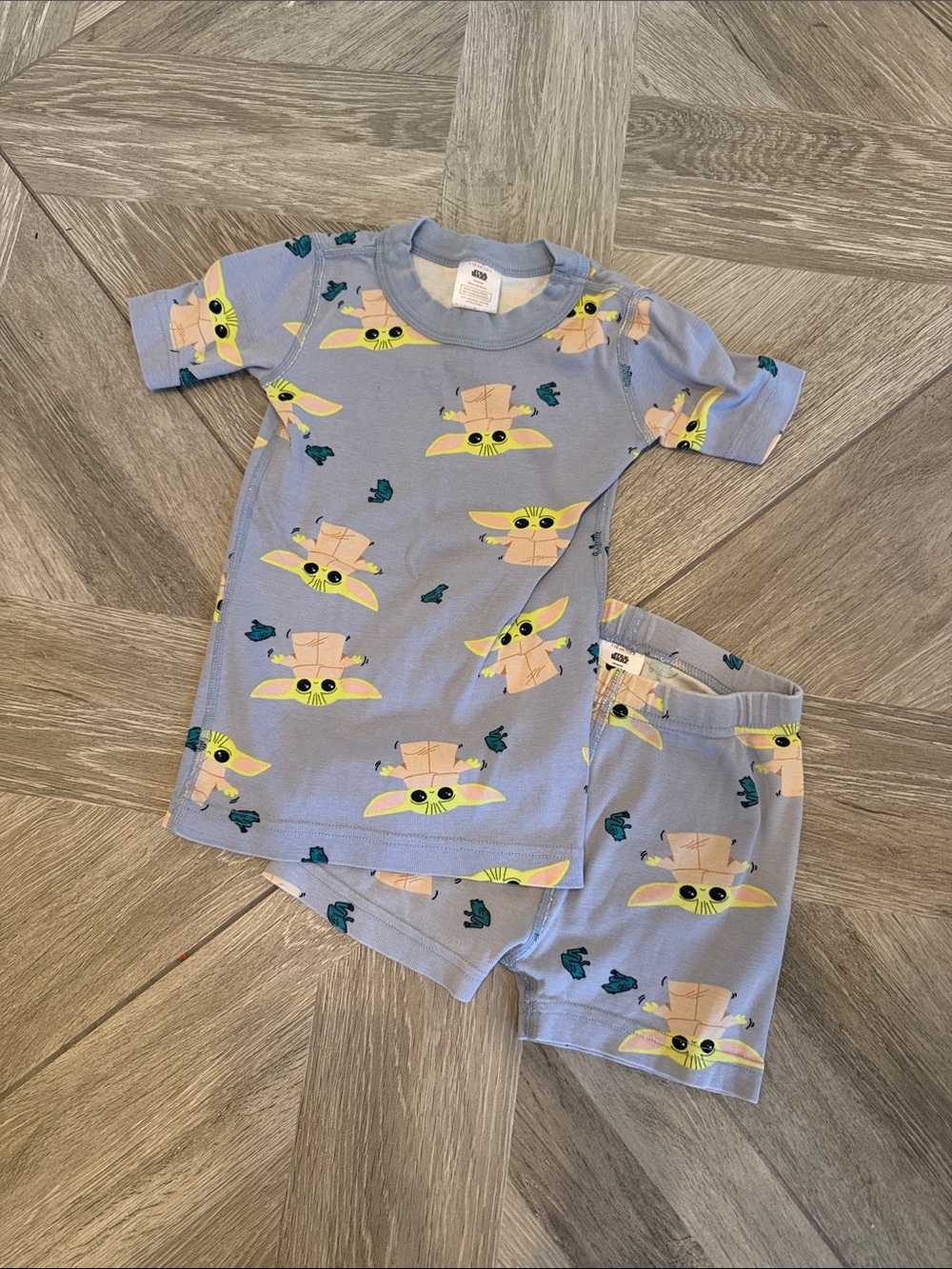 Hanna Andersson Star Wars Grogu Baby Yoda Short Pajama Set